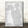 Kenny Rogers & Dolly Parton Islands In The Stream Mother & Child Grey Song Lyric Print