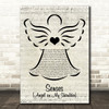 The Charlatans Senses (Angel on My Shoulder) Music Script Angel Gift Song Lyric Print