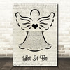 The Beatles Let It Be Music Script Angel Decorative Wall Art Gift Song Lyric Print