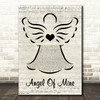 Monica Angel Of Mine Music Script Angel Decorative Wall Art Gift Song Lyric Print