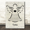 Tom Jones Delilah Music Script Angel Decorative Wall Art Gift Song Lyric Print