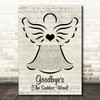 Celine Dion Goodbye's (The Saddest Word) Music Script Angel Song Lyric Print