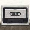 Billy Joel Vienna Music Script Cassette Tape Decorative Wall Art Gift Song Lyric Print