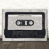 The Stone Roses Ten Storey Love Song Music Script Cassette Tape Gift Song Lyric Print