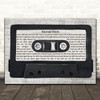 Neil Young Harvest Moon Music Script Cassette Tape Decorative Gift Song Lyric Print