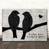 Simon & Garfunkel Bridge Over Troubled Water Lovebirds Music Script Gift Song Lyric Print