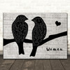 John Lennon Woman Lovebirds Music Script Decorative Wall Art Gift Song Lyric Print
