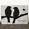 Oasis Wonderwall Lovebirds Music Script Decorative Wall Art Gift Song Lyric Print