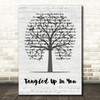 Staind Tangled Up In You Music Script Tree Decorative Wall Art Gift Song Lyric Print