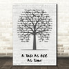 Celine Dion A Tale As Old As Time Music Script Tree Decorative Gift Song Lyric Print