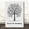 Jamiroquai You Give Me Something Music Script Tree Decorative Gift Song Lyric Print