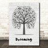 Blondie Dreaming Music Script Tree Decorative Wall Art Gift Song Lyric Print