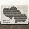 Nathan Sykes Over And Over Again Landscape Music Script Two Hearts Wall Art Gift Song Lyric Print