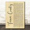 Artists of Then, Now and Forever Forever Country Rustic Script Wall Art Song Lyric Print