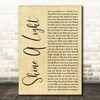 The Rolling Stones Shine A Light Rustic Script Decorative Wall Art Gift Song Lyric Print