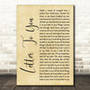 Bruce Springsteen Letter To You Rustic Script Decorative Wall Art Gift Song Lyric Print