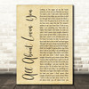 Bon Jovi All About Lovin' You Rustic Script Decorative Wall Art Gift Song Lyric Print