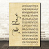 Josh Groban feat. Charlotte Church The Prayer Rustic Script Wall Art Song Lyric Print