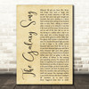 Monty Python The Galaxy Song Rustic Script Decorative Wall Art Gift Song Lyric Print