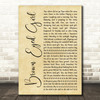 Van Morrison Brown Eyed Girl Rustic Script Decorative Wall Art Gift Song Lyric Print