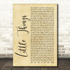 One Direction Little Things Rustic Script Decorative Wall Art Gift Song Lyric Print