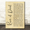 Mad Season River of Deceit Rustic Script Decorative Wall Art Gift Song Lyric Print