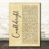 Stevie Nicks Candlebright Rustic Script Decorative Wall Art Gift Song Lyric Print