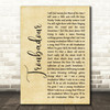 George Strait Troubadour Rustic Script Decorative Wall Art Gift Song Lyric Print