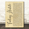 Pantera Fucking Hostile Rustic Script Decorative Wall Art Gift Song Lyric Print