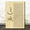 Mumford & Sons The Cave Rustic Script Decorative Wall Art Gift Song Lyric Print