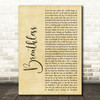 Shayne Ward Breathless Rustic Script Decorative Wall Art Gift Song Lyric Print