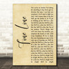 Harry Styles Fine Line Rustic Script Decorative Wall Art Gift Song Lyric Print