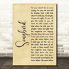 Fleetwood Mac Songbird Rustic Script Decorative Wall Art Gift Song Lyric Print