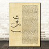 Kirk Franklin I Smile Rustic Script Decorative Wall Art Gift Song Lyric Print