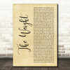 The Band The Weight# Rustic Script Decorative Wall Art Gift Song Lyric Print