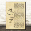 Sully Erna My Light Rustic Script Decorative Wall Art Gift Song Lyric Print