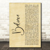 Josh Groban Believe Rustic Script Decorative Wall Art Gift Song Lyric Print