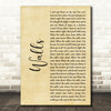 Kings Of Leon Walls Rustic Script Decorative Wall Art Gift Song Lyric Print