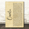 Lamb Of God Omerta Rustic Script Decorative Wall Art Gift Song Lyric Print