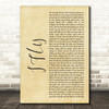 Bazzi I.F.L.Y. Rustic Script Decorative Wall Art Gift Song Lyric Print