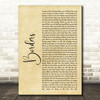 M.I.A. Borders Rustic Script Decorative Wall Art Gift Song Lyric Print