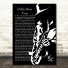 Van Morrison Celtic New Year Black & White Saxophone Player Song Lyric Print