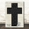 Andrea Bocelli, Sarah Brightman Time to Say Goodbye Music Script Christian Memorial Cross Song Lyric Print