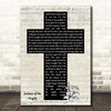 Donna Taggart Jealous of the Angels Music Script Christian Memorial Cross Song Lyric Print