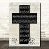 Chris Cornell Nothing Compares 2 U Music Script Christian Memorial Cross Song Lyric Print