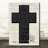 Los Lonely Boys Heaven Music Script Christian Memorial Cross Song Lyric Print