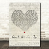 Imany feat. Filatov & Karas Don't Be So Shy Script Heart Decorative Wall Art Gift Song Lyric Print