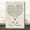 The Velvet Underground Ill Be Your Mirror Script Heart Decorative Wall Art Gift Song Lyric Print