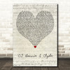JAY-Z Featuring Beyoncé 03 Bonnie & Clyde Script Heart Decorative Wall Art Gift Song Lyric Print