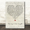 Bay City Rollers The Way I Feel Tonight Script Heart Decorative Wall Art Gift Song Lyric Print